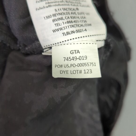 5.11 Tactical Pants Men's 34x30 Fits 34x28 Black Edge Chino 2.0 Outdoor Hiking - Picture 14 of 15